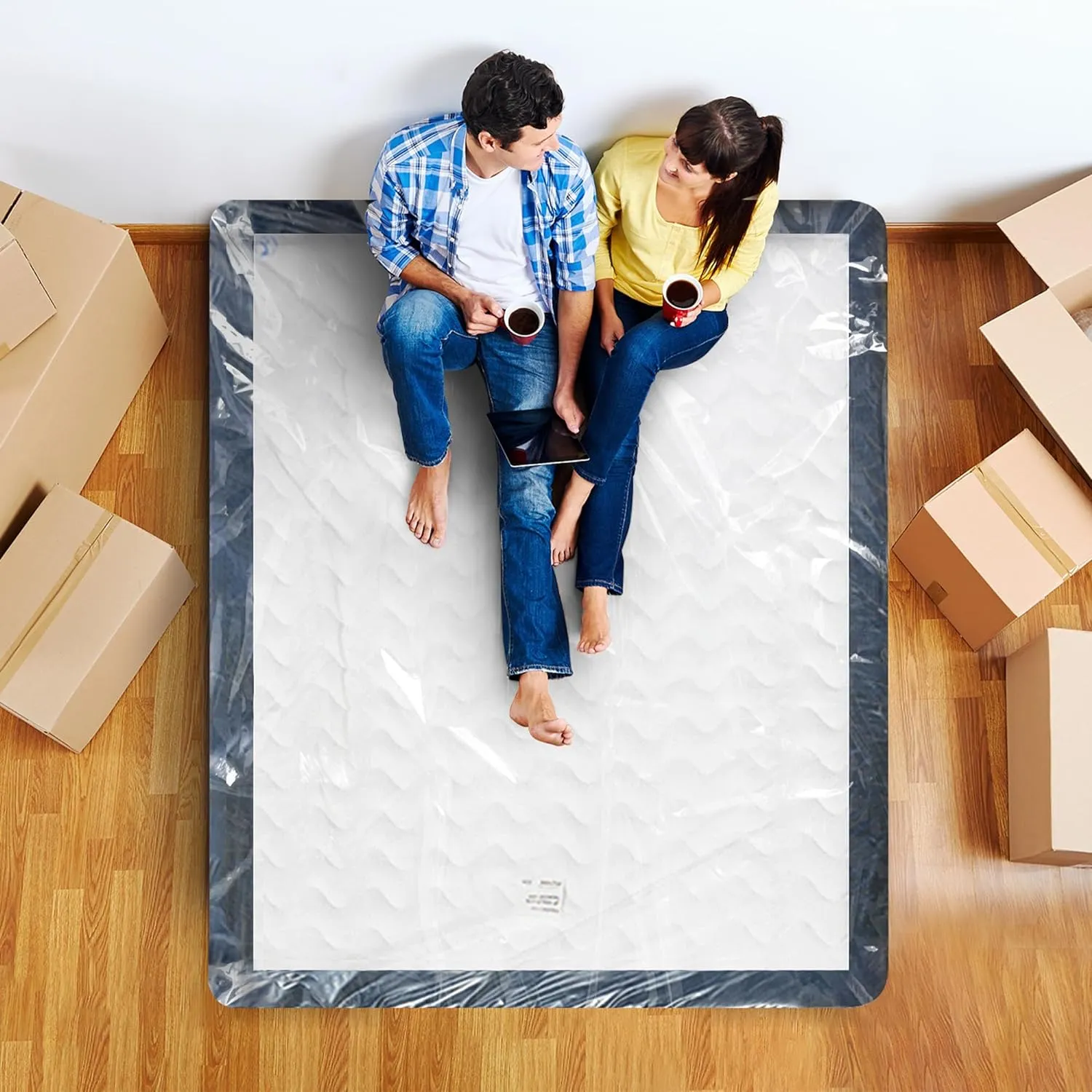 Utopia Home King Size Mattress Bag for Moving, 4 Mil Heavy Duty Plastic Storage Bag, Mattress Encasement Cover Fits Mattresses up to 14 Inches