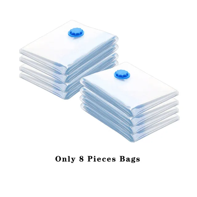Vacuum Storage Bags For Clothes Pillows Bedding More Space Saver ZiplockBag Compression With Travel Hand Pump Triple Seal Zipper