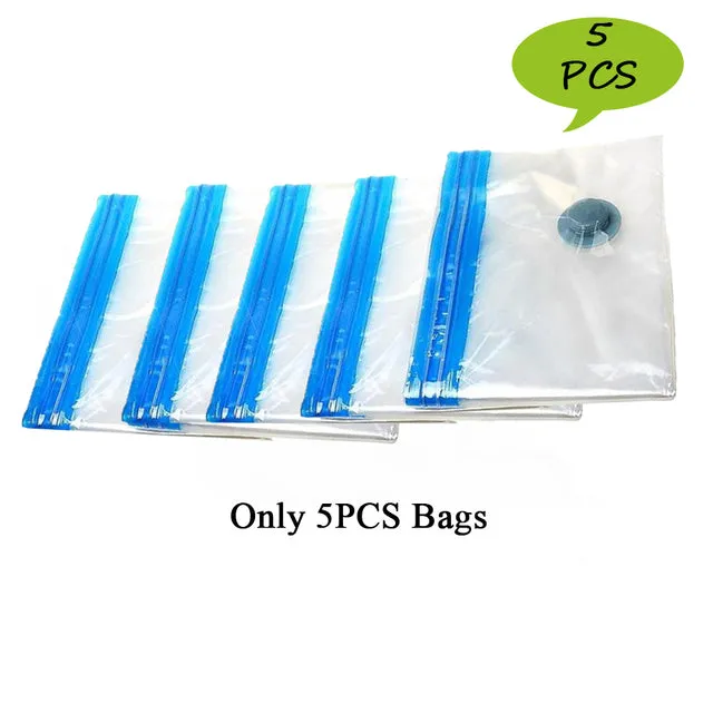 Vacuum Storage Bags For Clothes Pillows Bedding More Space Saver ZiplockBag Compression With Travel Hand Pump Triple Seal Zipper