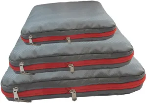Vaguelly Nylon Compression Bag Medium Gray Travel Storage Organizer Sealed Moistureproof Pouch for Quilts Clothes Space Saving Design for Day Trips Outdoor Activities