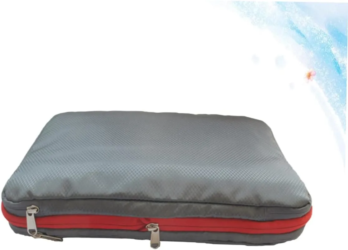 Vaguelly Nylon Compression Bag Medium Gray Travel Storage Organizer Sealed Moistureproof Pouch for Quilts Clothes Space Saving Design for Day Trips Outdoor Activities