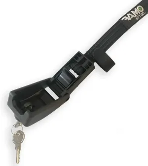 Vamo Premium Locking Tie Downs with 3 Stainless Steel Cables 'No Scratch' Silicone Buckle Surf or SUP Tie Down Straps for Surfboards, Paddle Boards, Kayaks and Canoes (Two Pack) (14' 0")