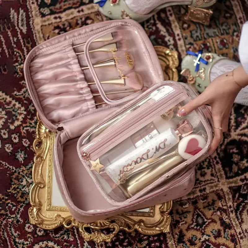 Velvet Makeup Bag - Dry & Wet Separation Storage