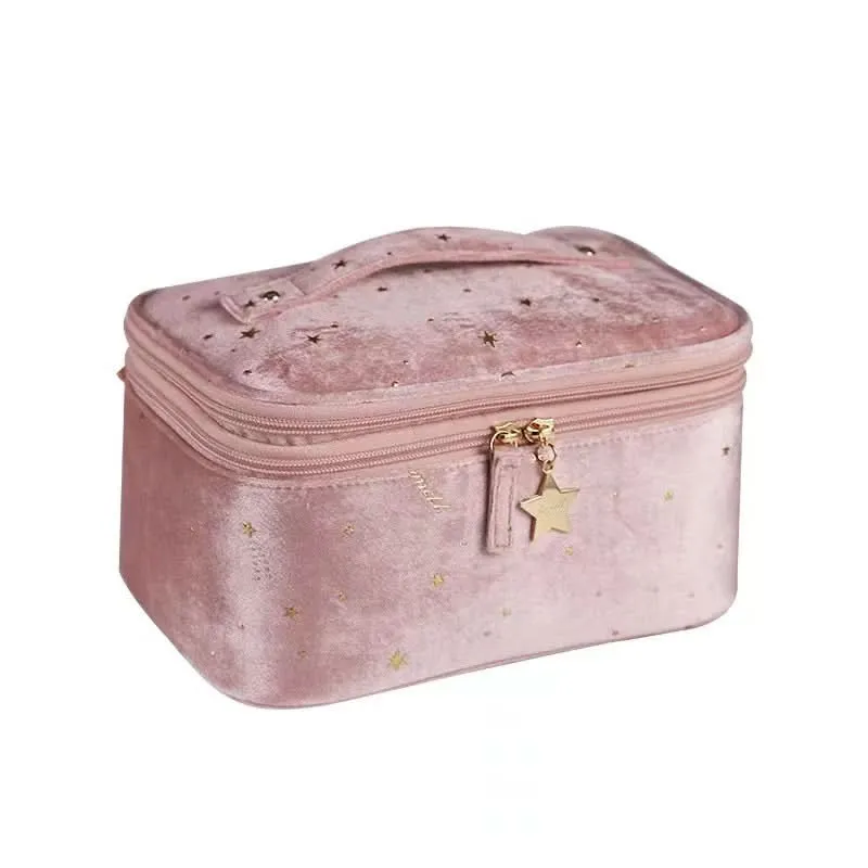 Velvet Makeup Bag - Dry & Wet Separation Storage