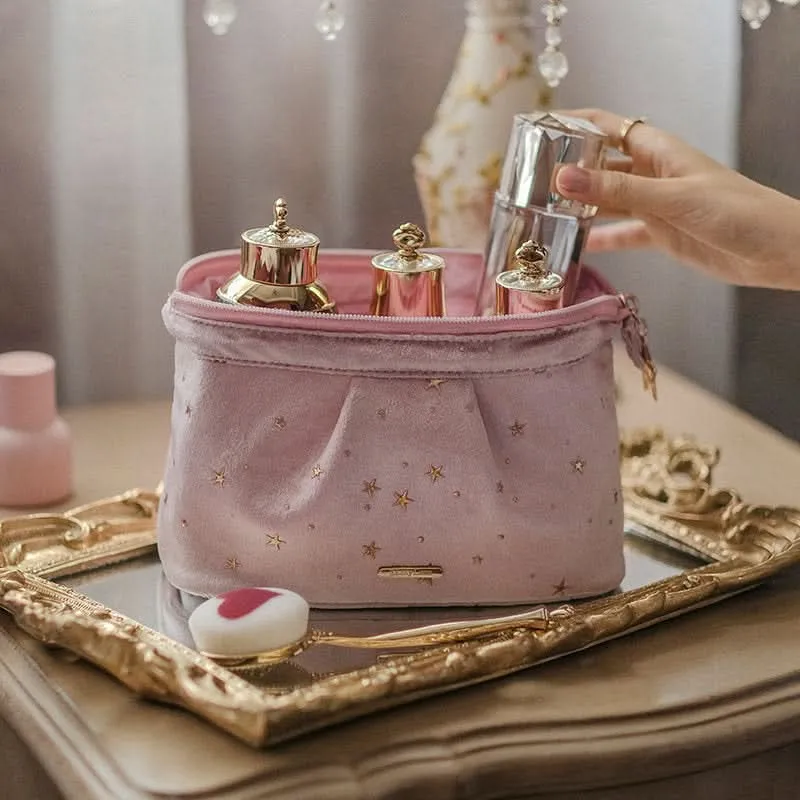 Velvet Makeup Bag - Dry & Wet Separation Storage