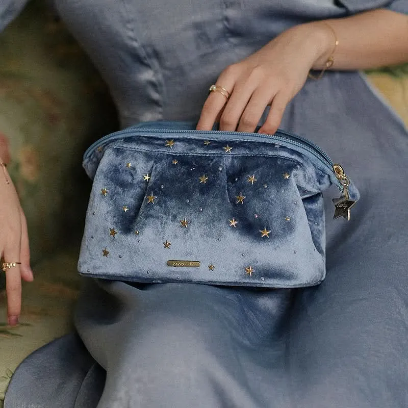 Velvet Makeup Bag - Dry & Wet Separation Storage