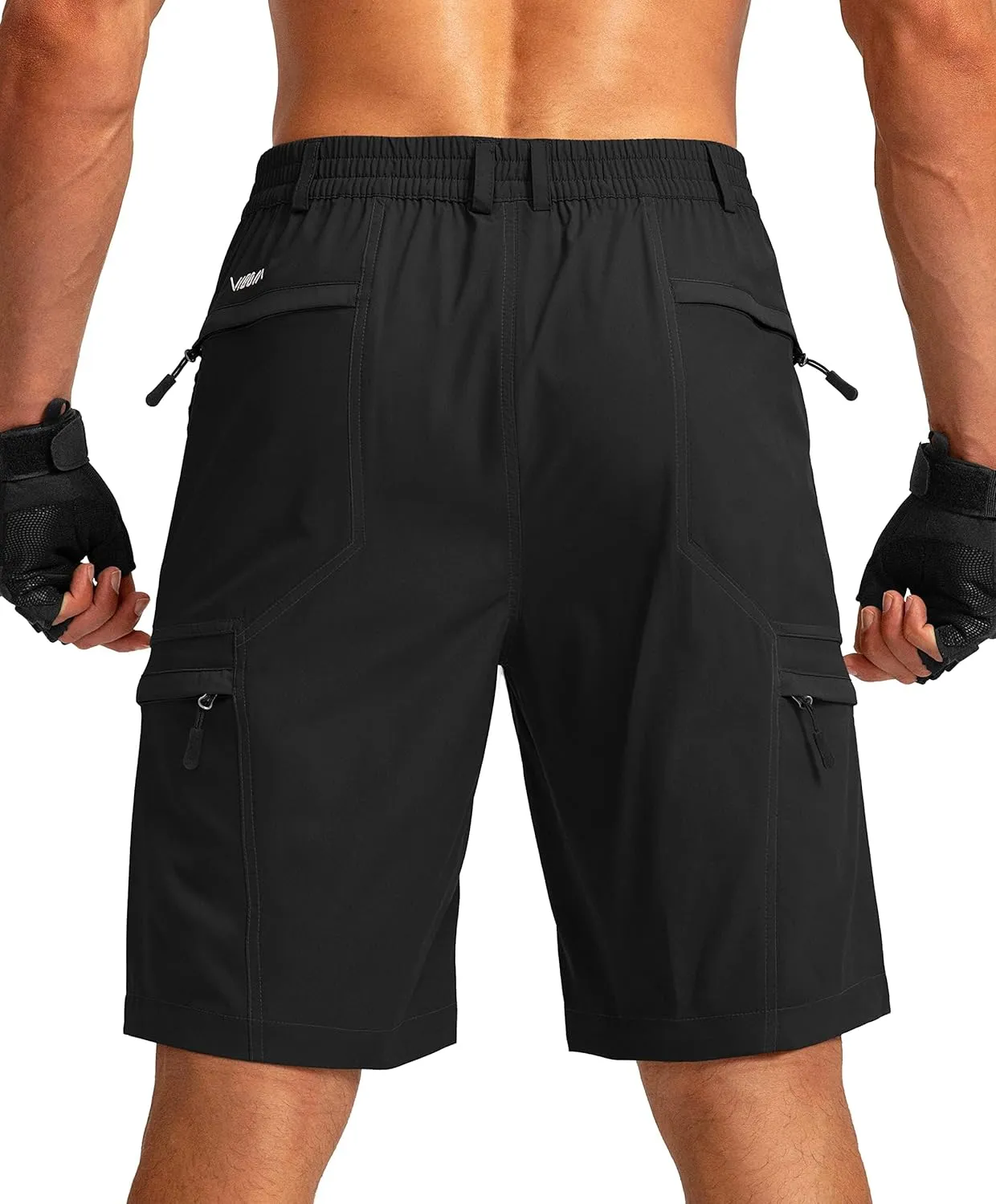 Viodia Men's Hiking Cargo Shorts with 6 Pockets Quick Dry Lightweight Stretch Shorts for Men Outdoor Fishing Golf Shorts