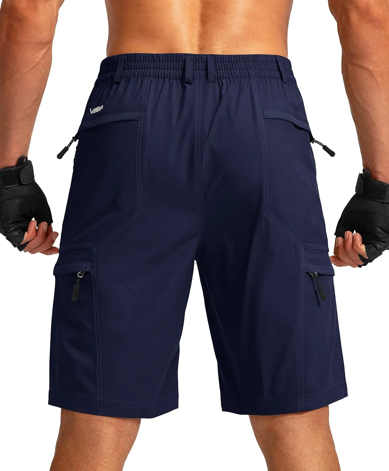 Viodia Men's Hiking Cargo Shorts with 6 Pockets Quick Dry Lightweight Stretch Shorts for Men Outdoor Fishing Golf Shorts