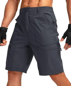 Viodia Men's Hiking Cargo Shorts with 6 Pockets Quick Dry Lightweight Stretch Shorts for Men Outdoor Fishing Golf Shorts