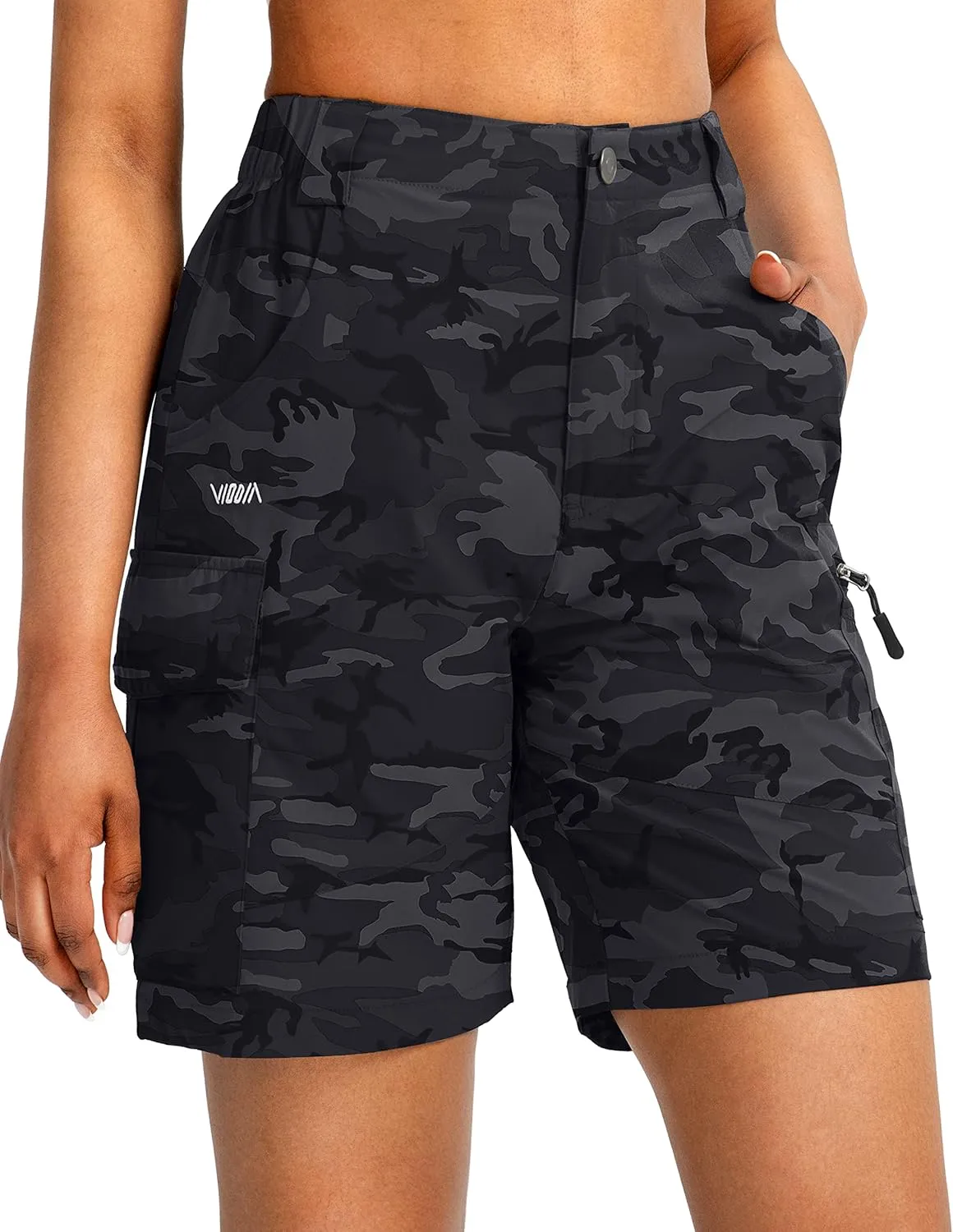 Viodia Women's 7" Hiking Cargo Shorts with Pockets Quick Dry Lightweight Shorts for Women Golf Casual Summer Shorts
