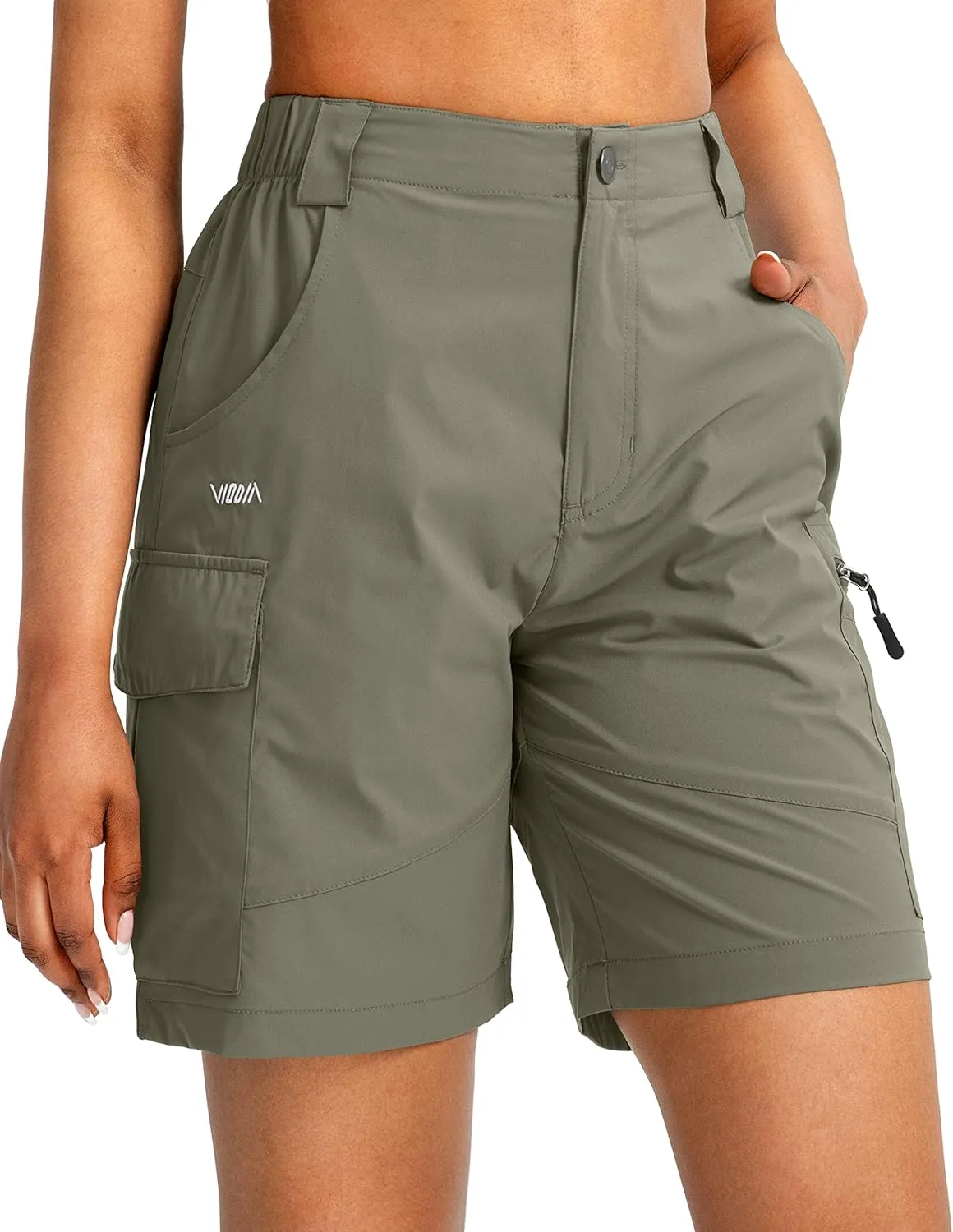 Viodia Women's 7" Hiking Cargo Shorts with Pockets Quick Dry Lightweight Shorts for Women Golf Casual Summer Shorts