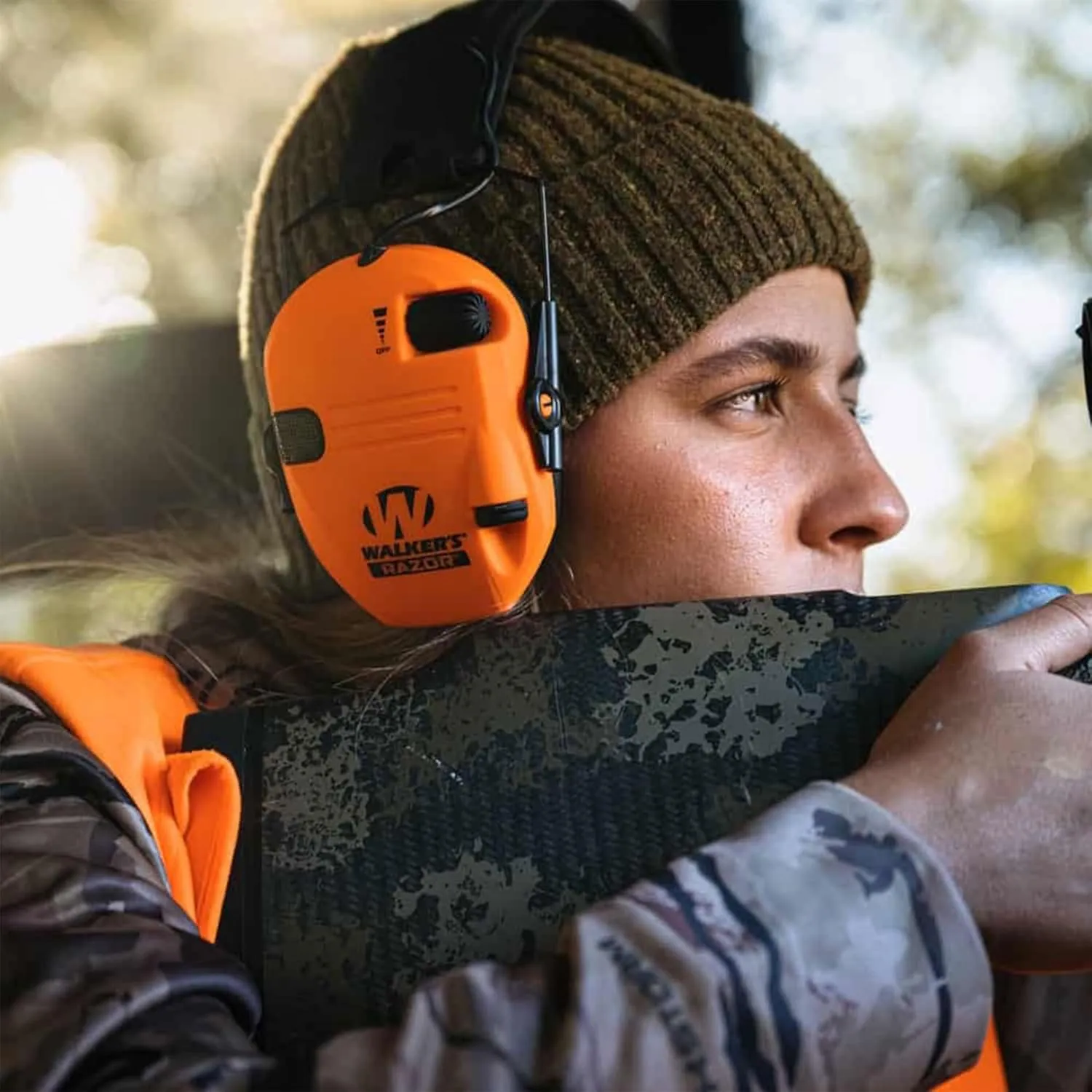Walker's Razor Slim Shooter Electronic Hunting Folding Hearing Protection Earmuffs
