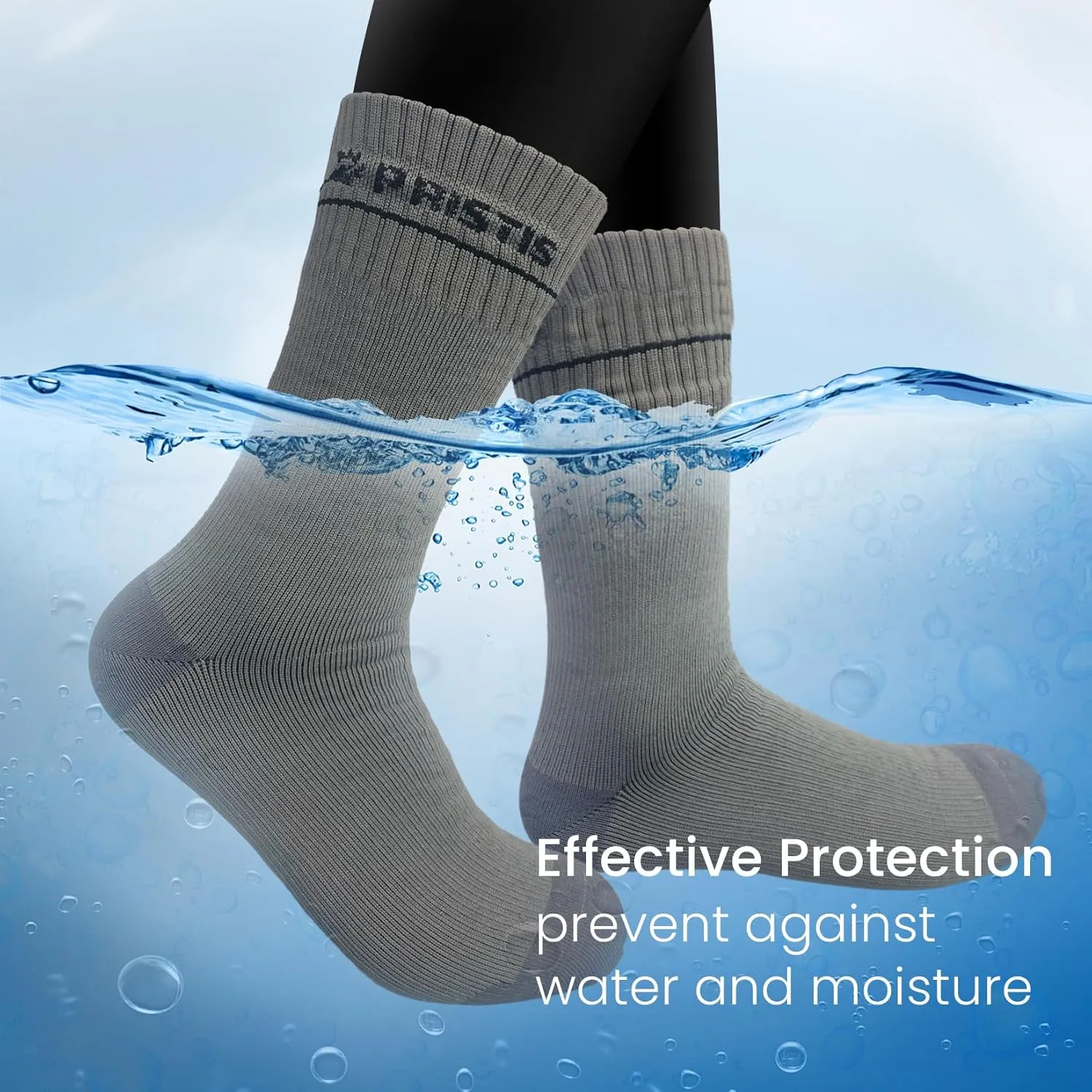 Waterproof Wading Socks, Leakproof Breathable Membrane Interlayer, Unisex Fishing Skiing Socks for Men Women Kids