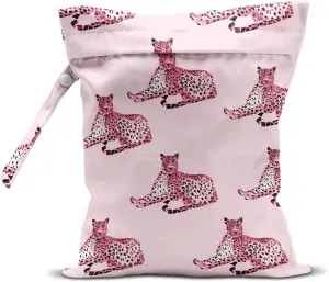 Wet Bag, Wet Dry Bag, Wet Bag for Swimsuit, Travel, Beach, Pool, Diapers, Dirty Yoga Gym Clothes, Waterproof Reusable Polar Bear Horse Dinosaur Alpaca Rabbit Cheetah Print