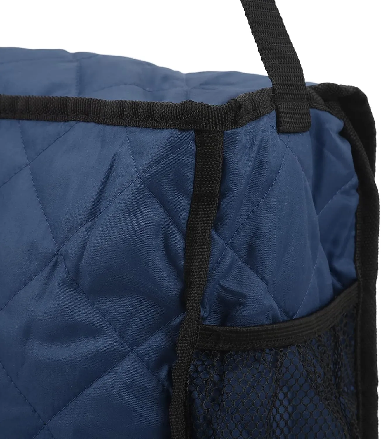 Wheelchair Hanging Storage Bag, Walker Side Bag, Large Capacity Quilted Cotton Material, and, Suitable for Trolley Electrically Propelled Wheelchair Walker (Navy Blue)