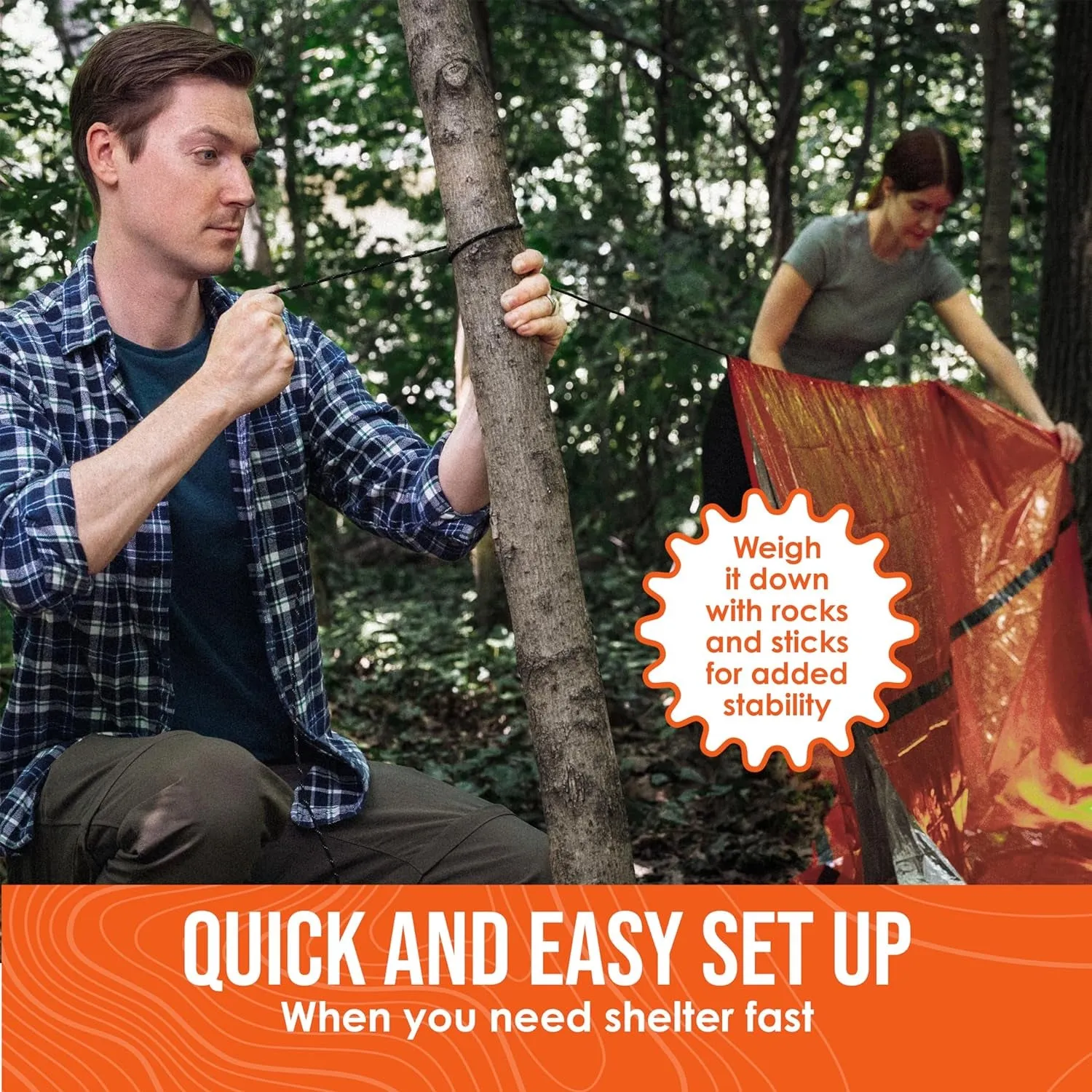 When You Realize Camping Isn't Just Netflix and Chill: 2-Person Emergency Hide-and-Seek Tent! Comes with Whistle for When You Get Lost and Paracord for Your MacGyver Moments!