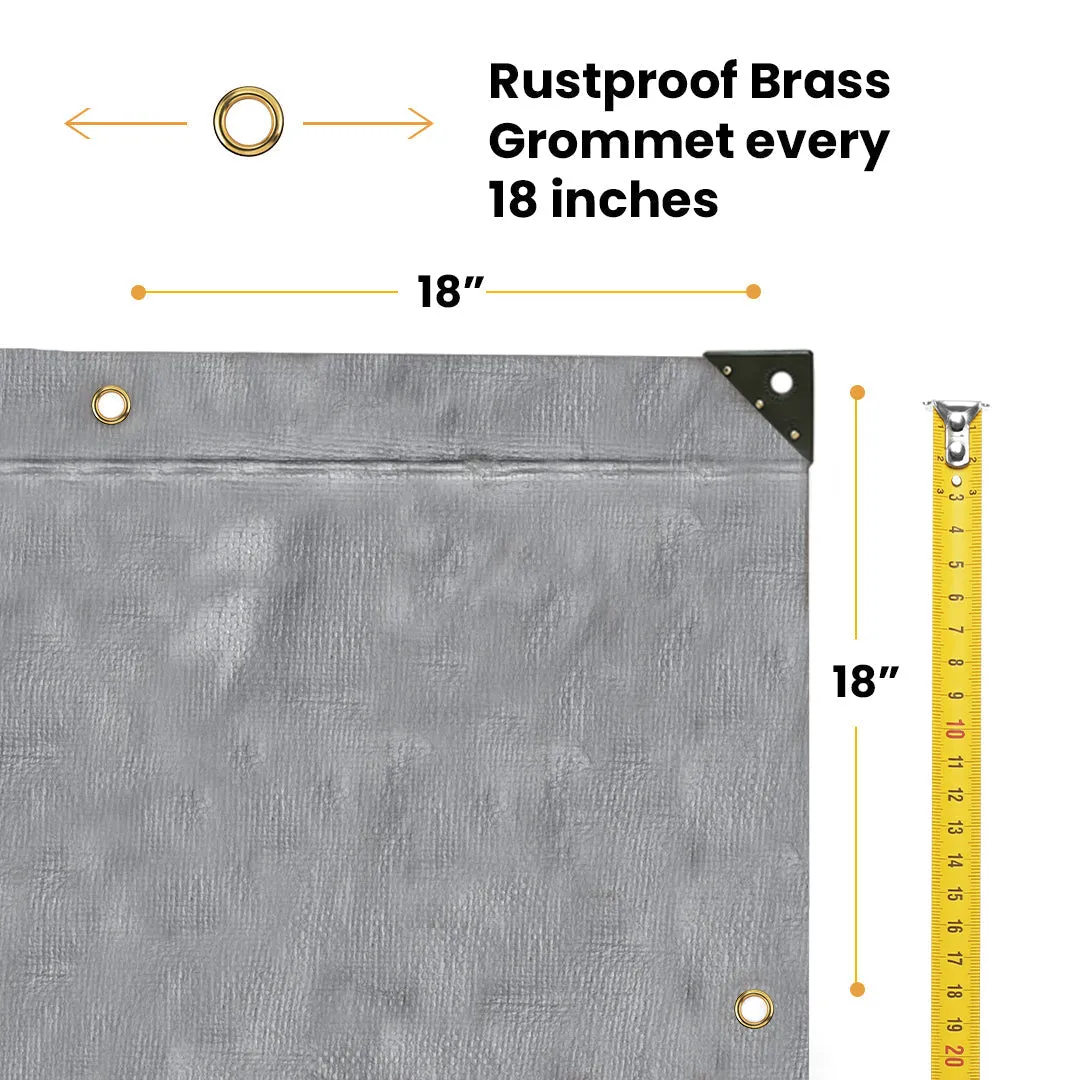 White Duck Super Heavy Duty Thick Poly Tarp Cover, 16Mil, 8oz.