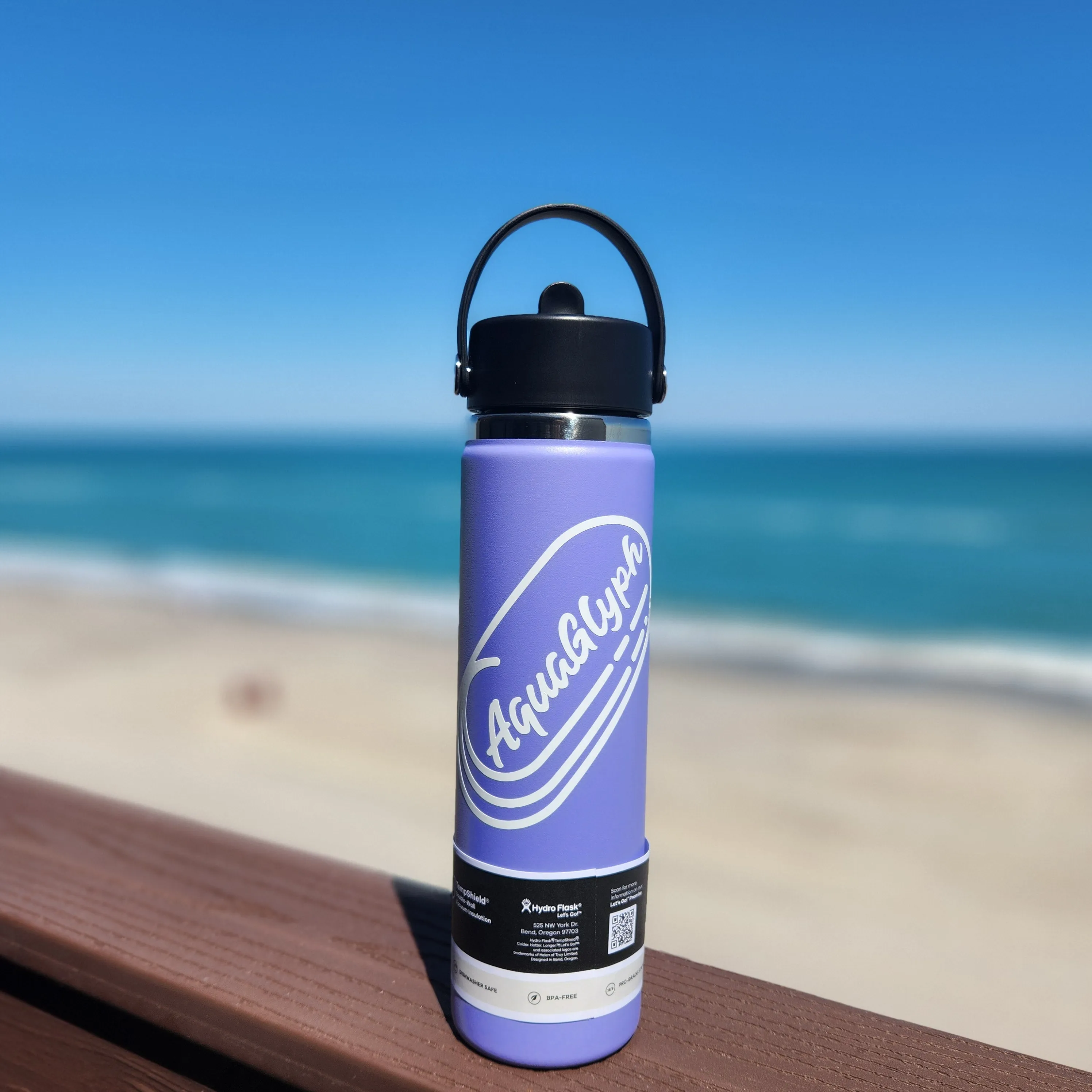 Wide Mouth Bottle with Flex Straw Cap - 24 oz.
