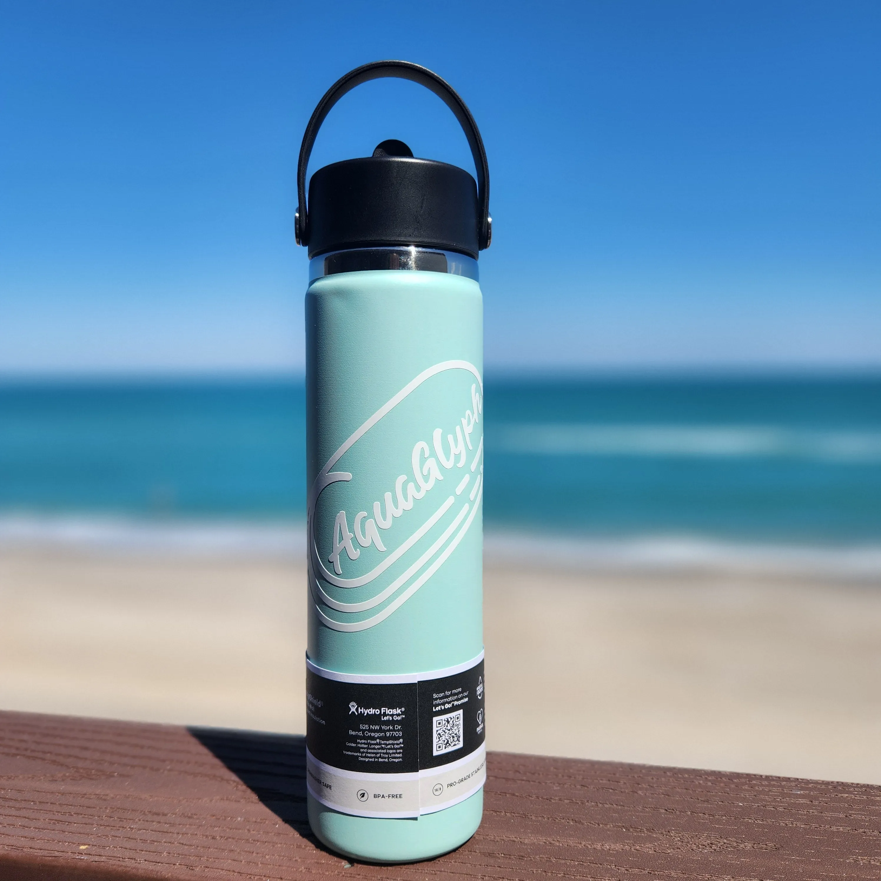 Wide Mouth Bottle with Flex Straw Cap - 24 oz.
