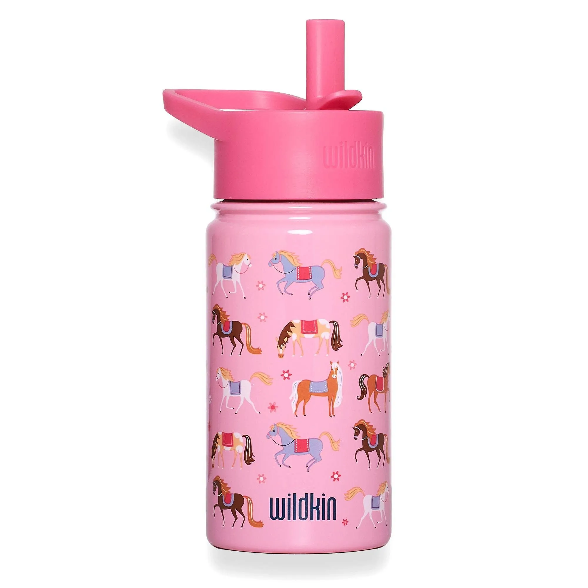 Wildkin Horses 14 oz Steel Water Bottle