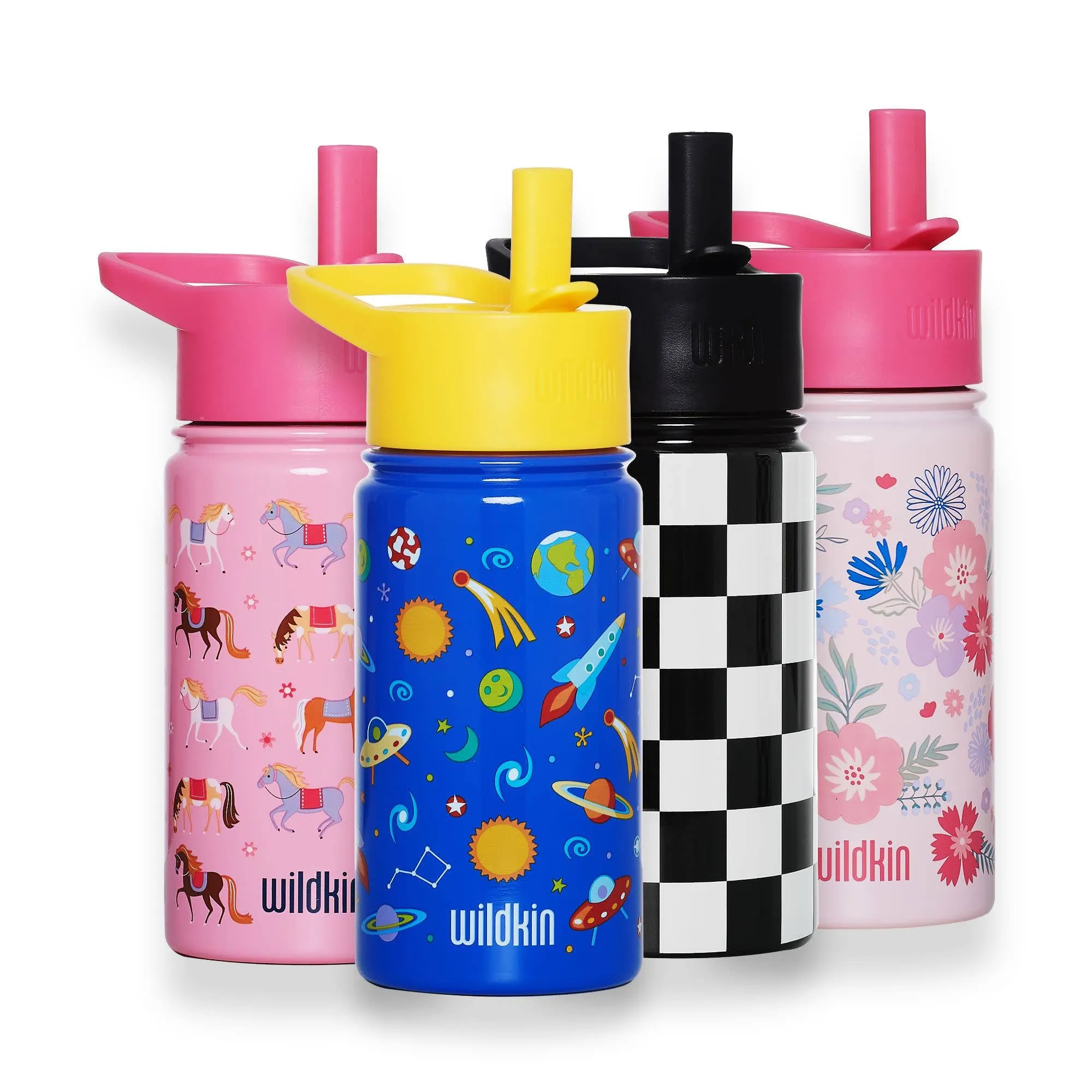 Wildkin Horses 14 oz Steel Water Bottle