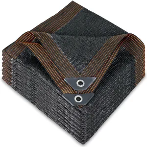 winemana 50% Black Shade Cloth, 10 x 20 FT Durable Mesh Tarp with Grommets, Garden Sunblock Shade Cloth Shading Antifreezing for Plants Cover, Greenhouse, Barns Kennel, Patio, Tomatoes