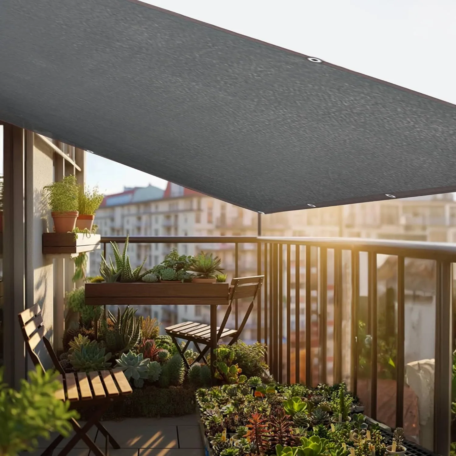 winemana 90% Shade Cloth, Dog Kennel Shade Cover, 6.6 x 16 FT Sturdy Durable Sunblock Shade Mesh Tarp with Grommets for Patio Plants Greenhouse Chicken Coop Porch