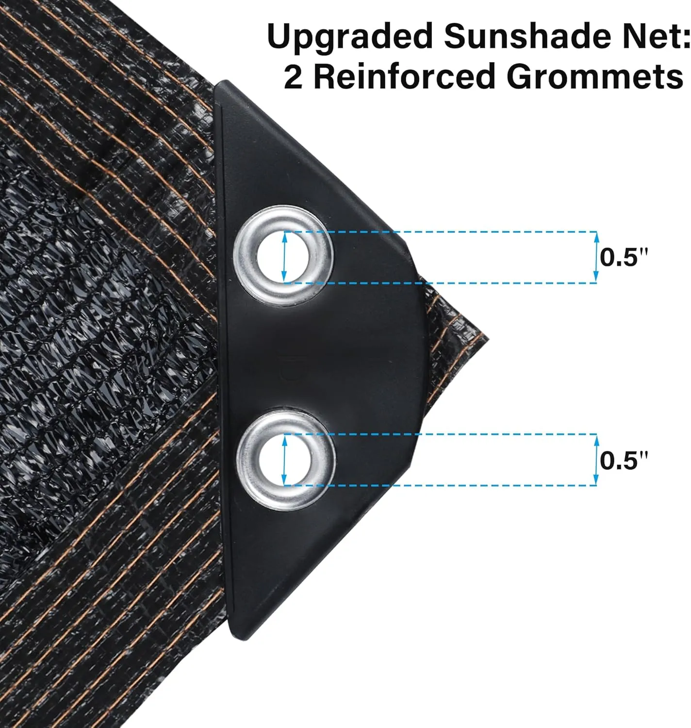 winemana Black Shade Cloth 50%, 30x50 FT Mesh Tarp - Garden Shade for Greenhouse, Patio, Vegetables, Plants Cover and Chicken Coops, Sun Shade Net for Outdoor Protection with Reinforced Grommets