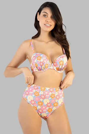 Wolf and Whistle Floral Bikini and Matching Sarong