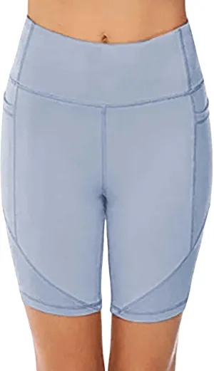 Women Workout Impact Shorts Women's High Waist Yoga Short Abdomen Training Running Yoga Pants Features Workout Yoga