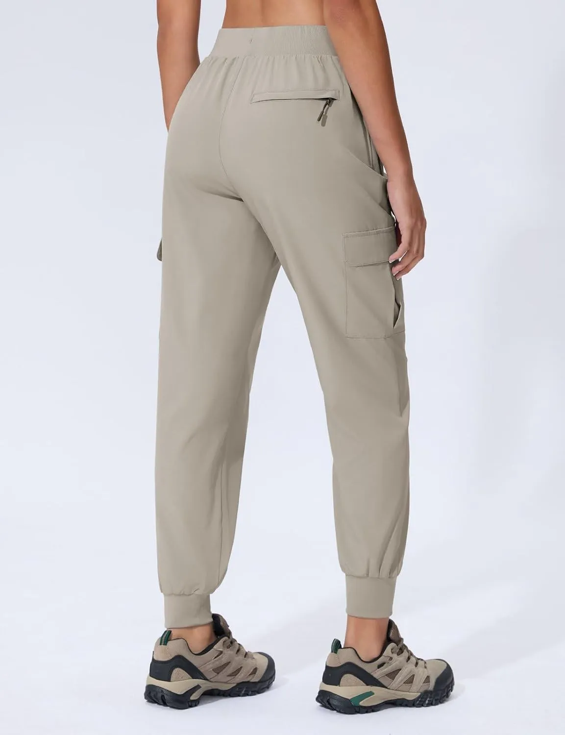 Women's Cargo Joggers Quick Dry Hiking Joggers UPF 50  Lightweight Athletic Jogger Pants Travel Water Resistant