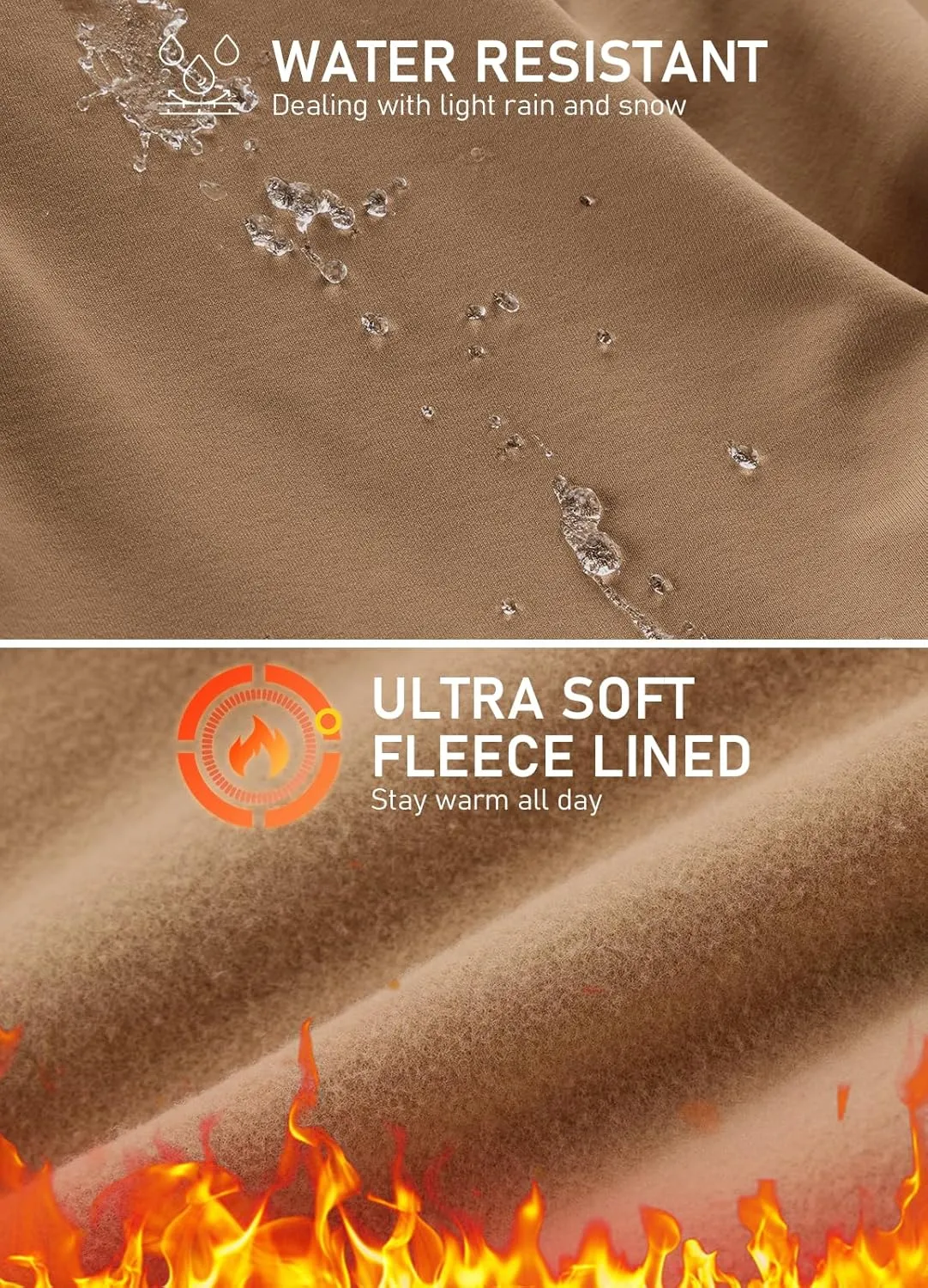 Women's Clearance Fleece Lined Cargo Joggers Water Resistant Winter Hiking Pants Sweatpants Snow Running