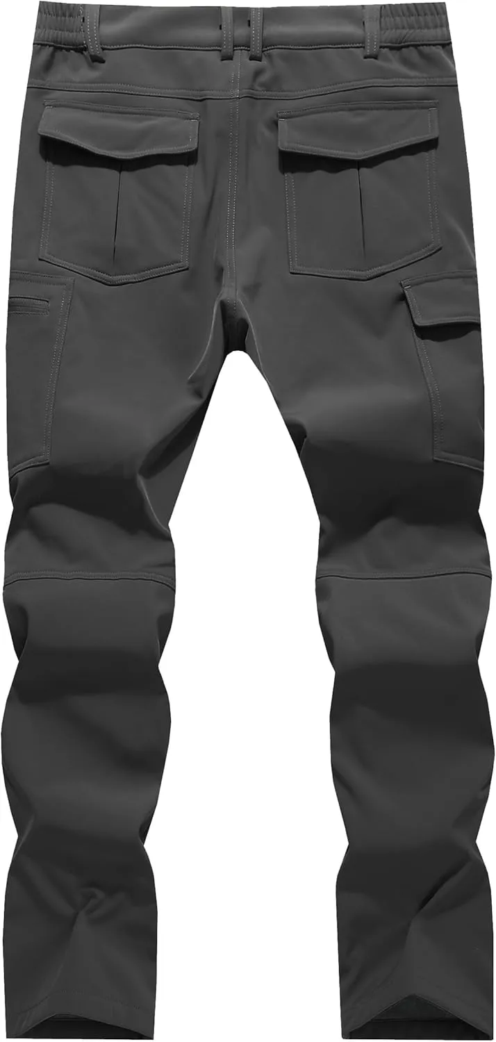 Women's Snow Ski Pants Fleece Lined Waterproof Softshell Insulated Winter Outdoor Hiking Cargo Pants