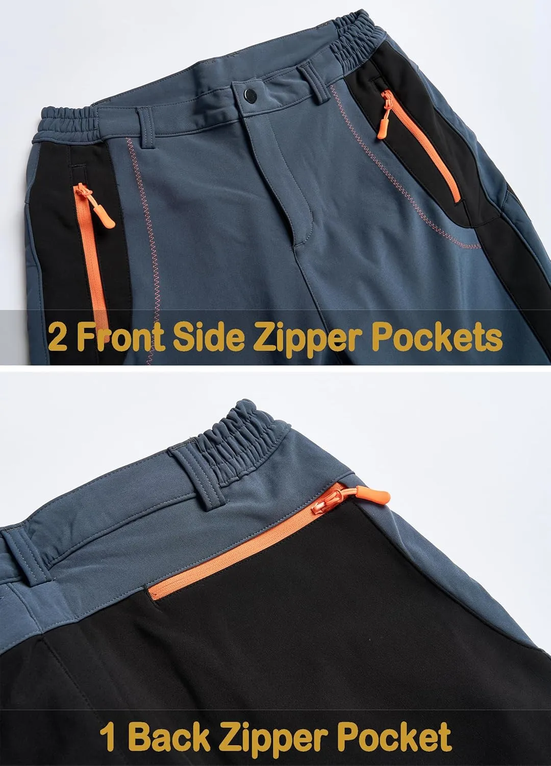 Women's Snow Ski Pants Fleece Lined Winter Outdoor Waterproof Insulated Warm Softshell Hiking Cargo Pants