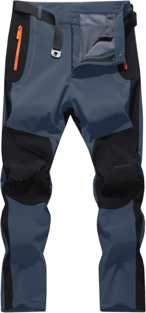 Women's Snow Ski Pants Fleece Lined Winter Outdoor Waterproof Insulated Warm Softshell Hiking Cargo Pants