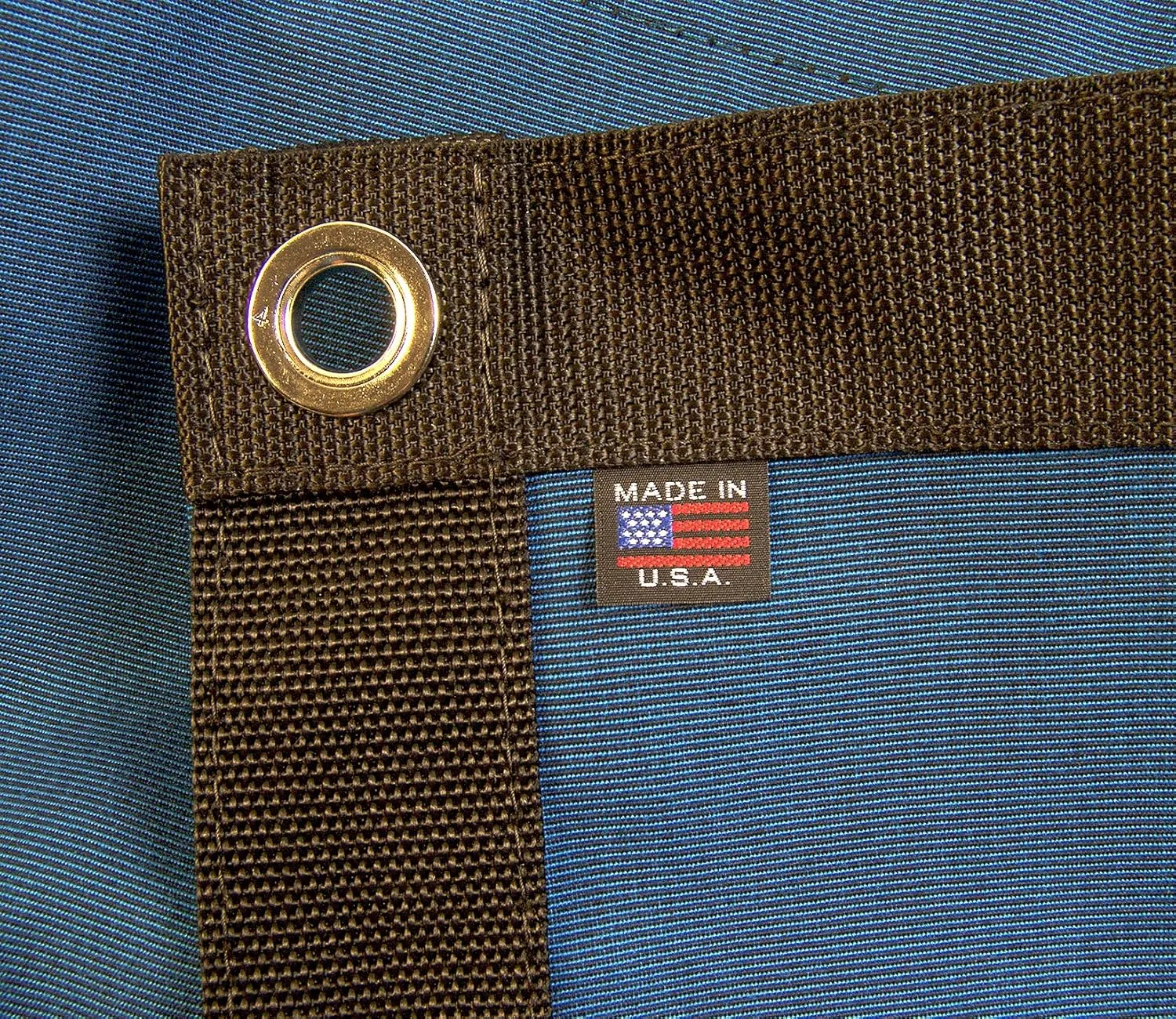 w/Reinforced Edging & 1/2" inch Brass Rolled Rim Spur Grommets Every 16" inches