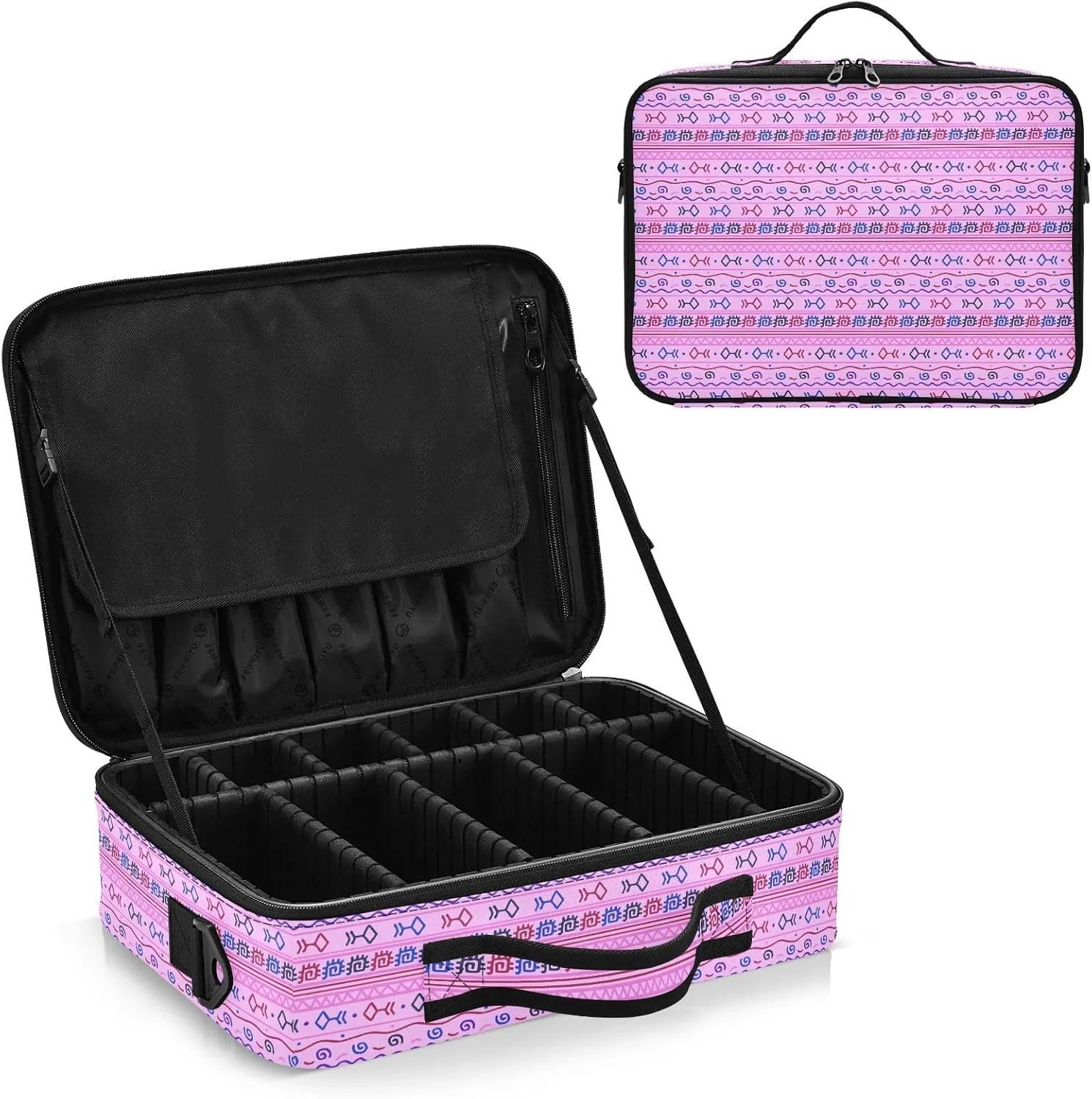 XL Hard Shell Large Portable Zipper Makeup Bag for Travel