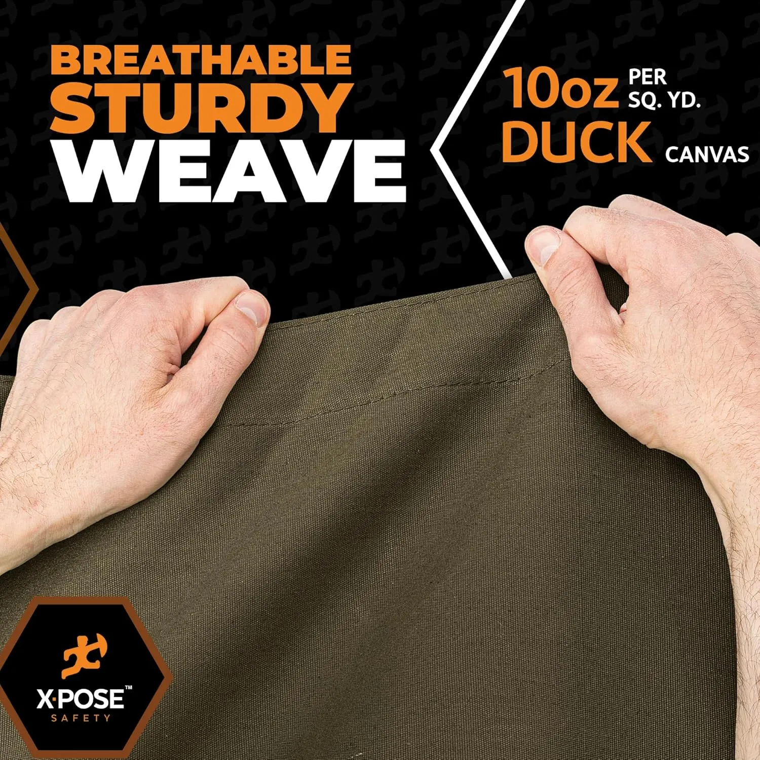 Xpose Safety Canvas Tarp - 10oz Olive Drab Canvas Tarps Heavy Duty Water Resistant with Brass Grommets- Multipurpose Outdoor Tarpaulin for Camping, Canopy, Trailer, Equipment Cover 20' x 40'
