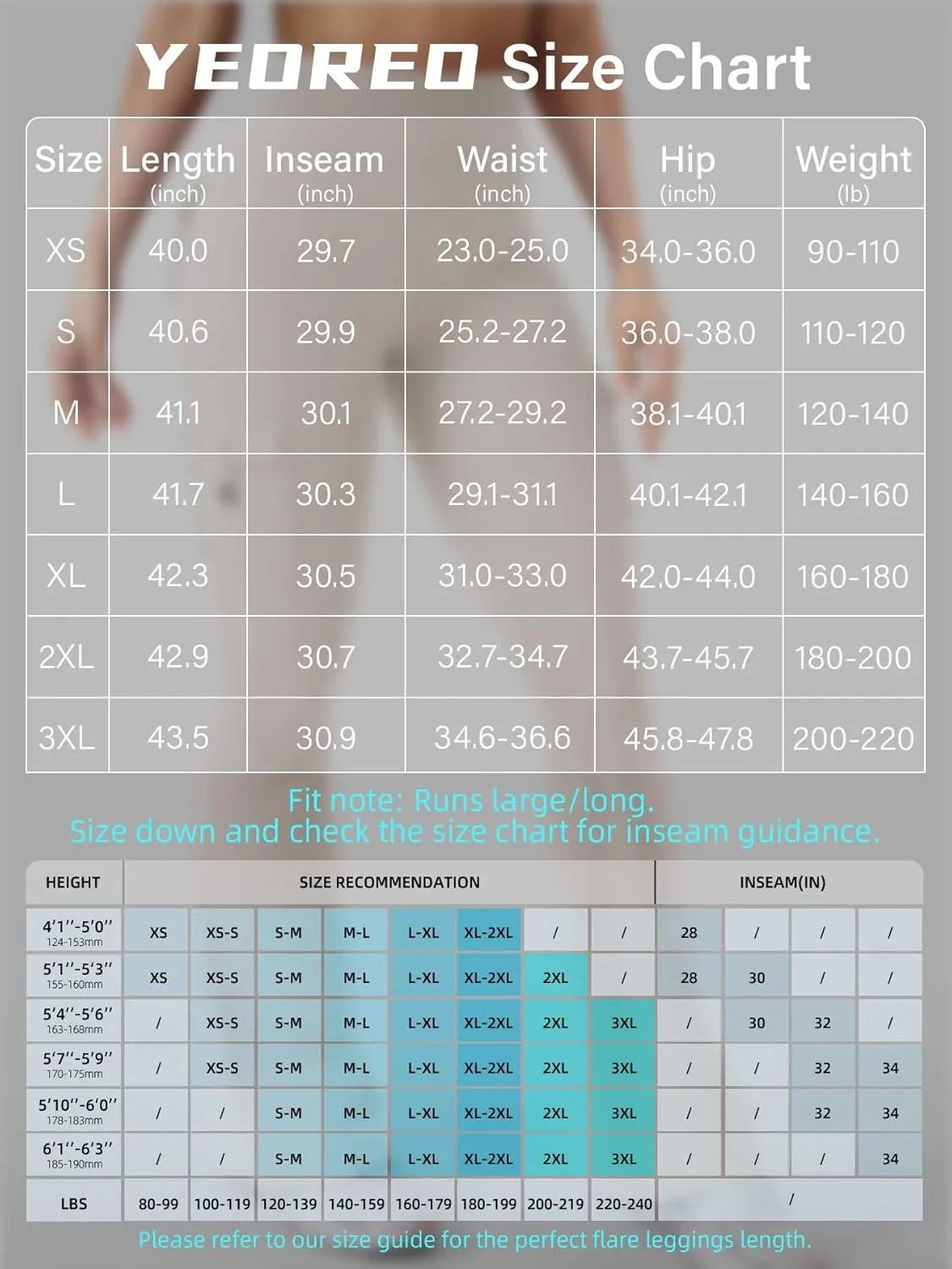 YEOREO CoreFlex Women Workout Flare Leggings with Pockets Hidden Scrunch High Waisted Cargo Gym Yoga No Front Seam Leggings