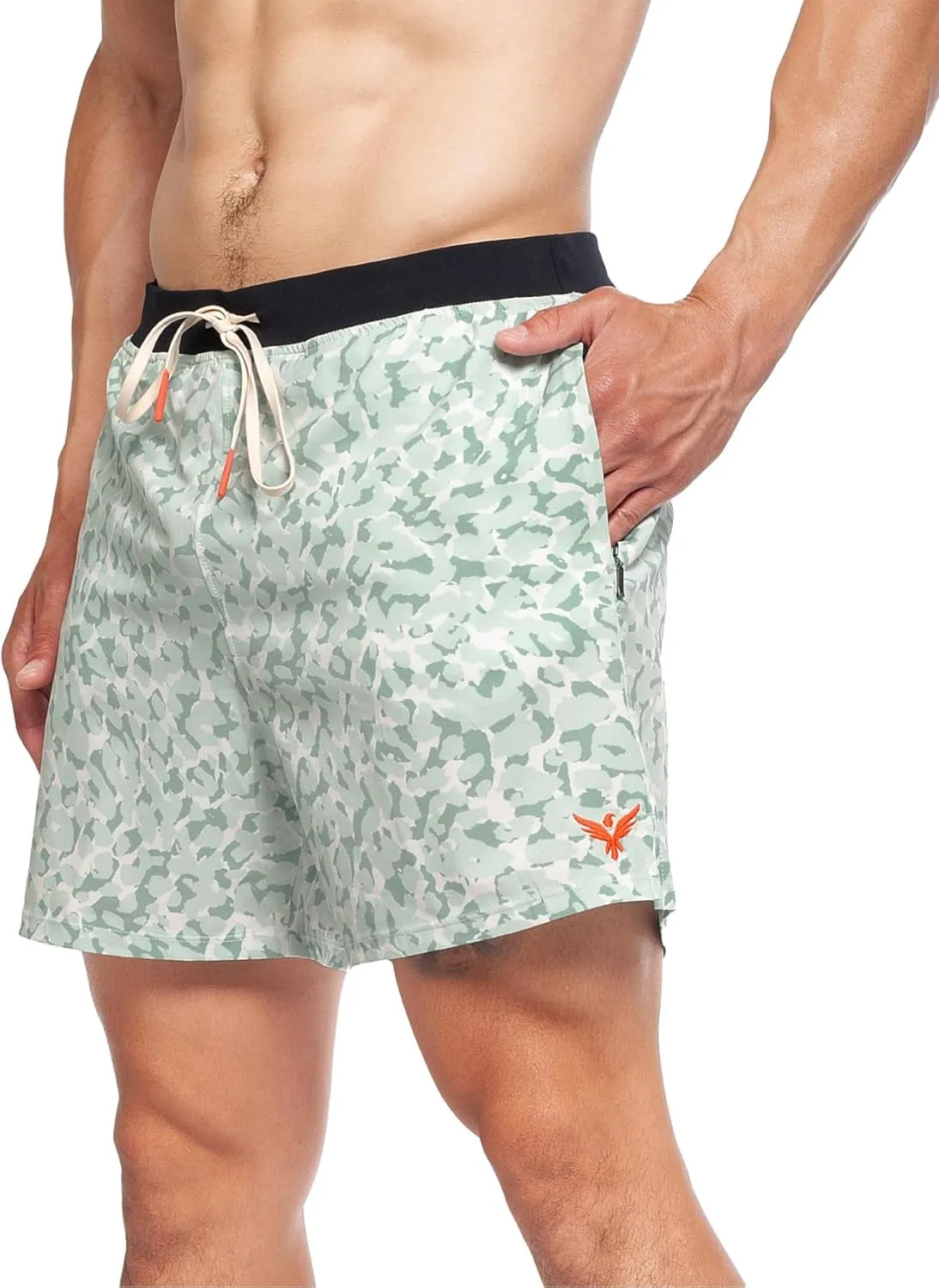 YOGA CROW 5" Men's Yoga Shorts –Mens Athletic Shorts with Zipper Pockets, Breathable Liner, Mens Running Shorts, Hot Yoga
