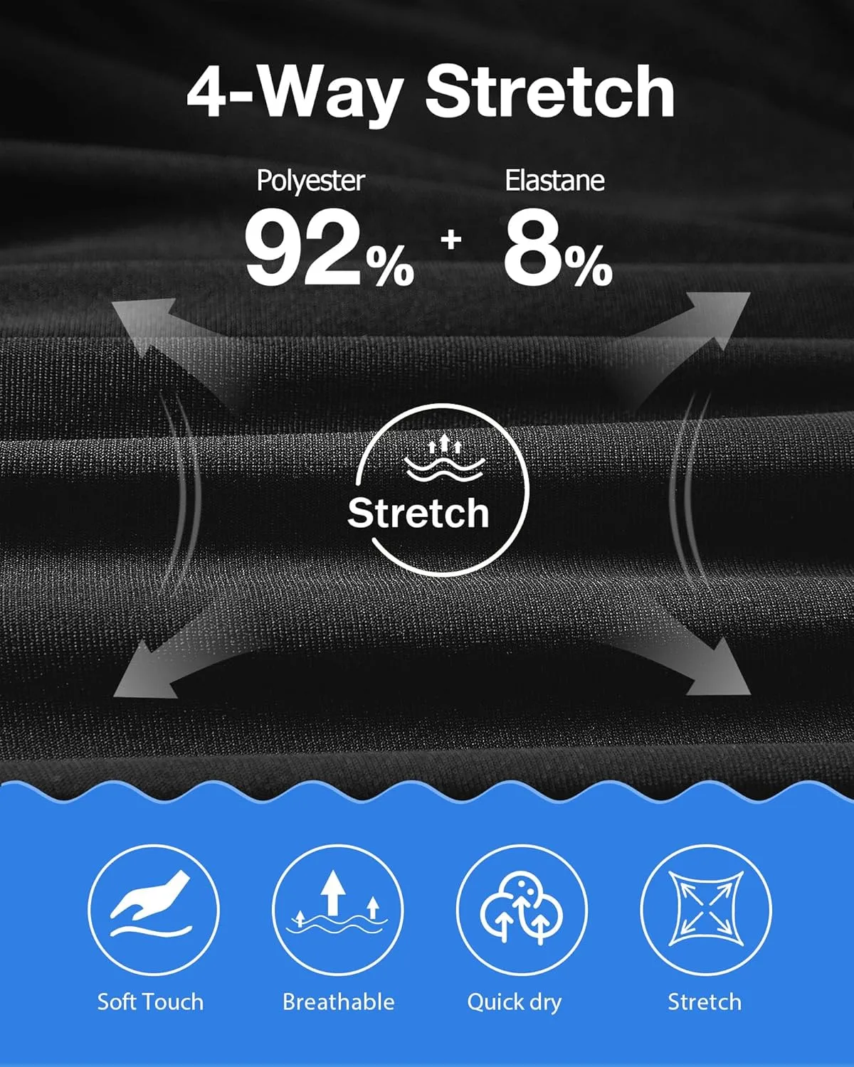 zeetoo Mens Swim Trunks with Compression Liner 5.5" Inseam Quick Dry Swim Shorts
