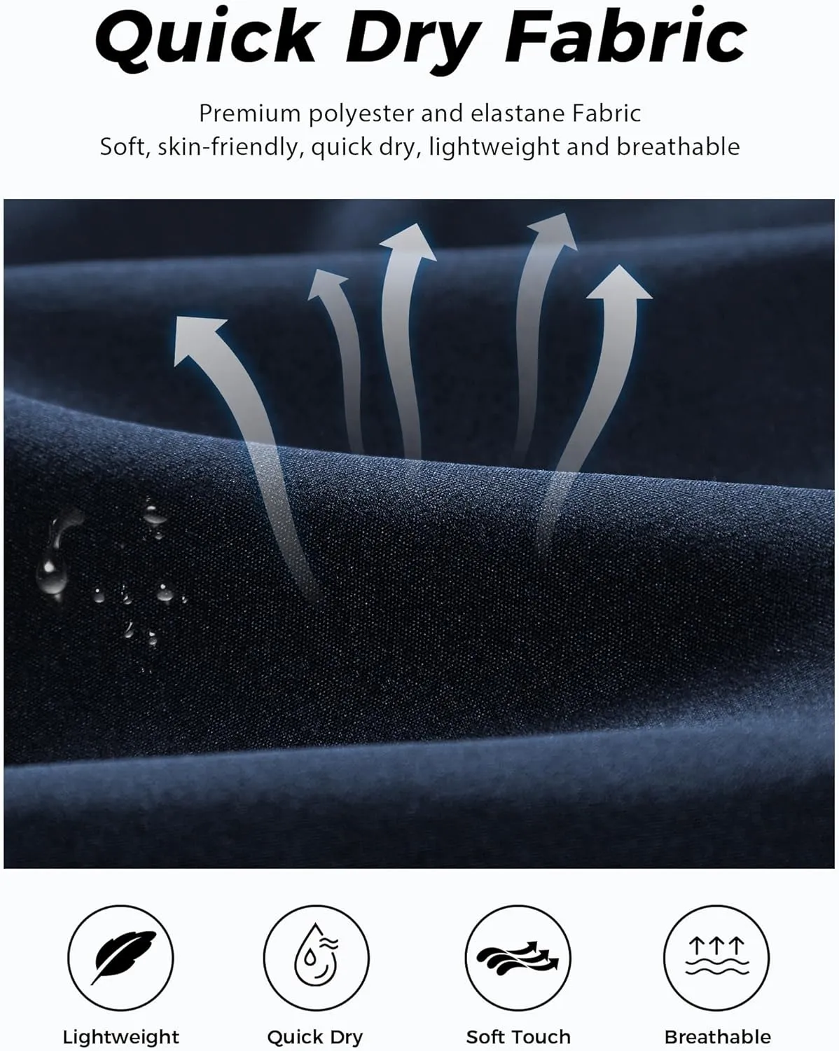 zeetoo Mens Swim Trunks with Compression Liner 5.5" Inseam Quick Dry Swim Shorts