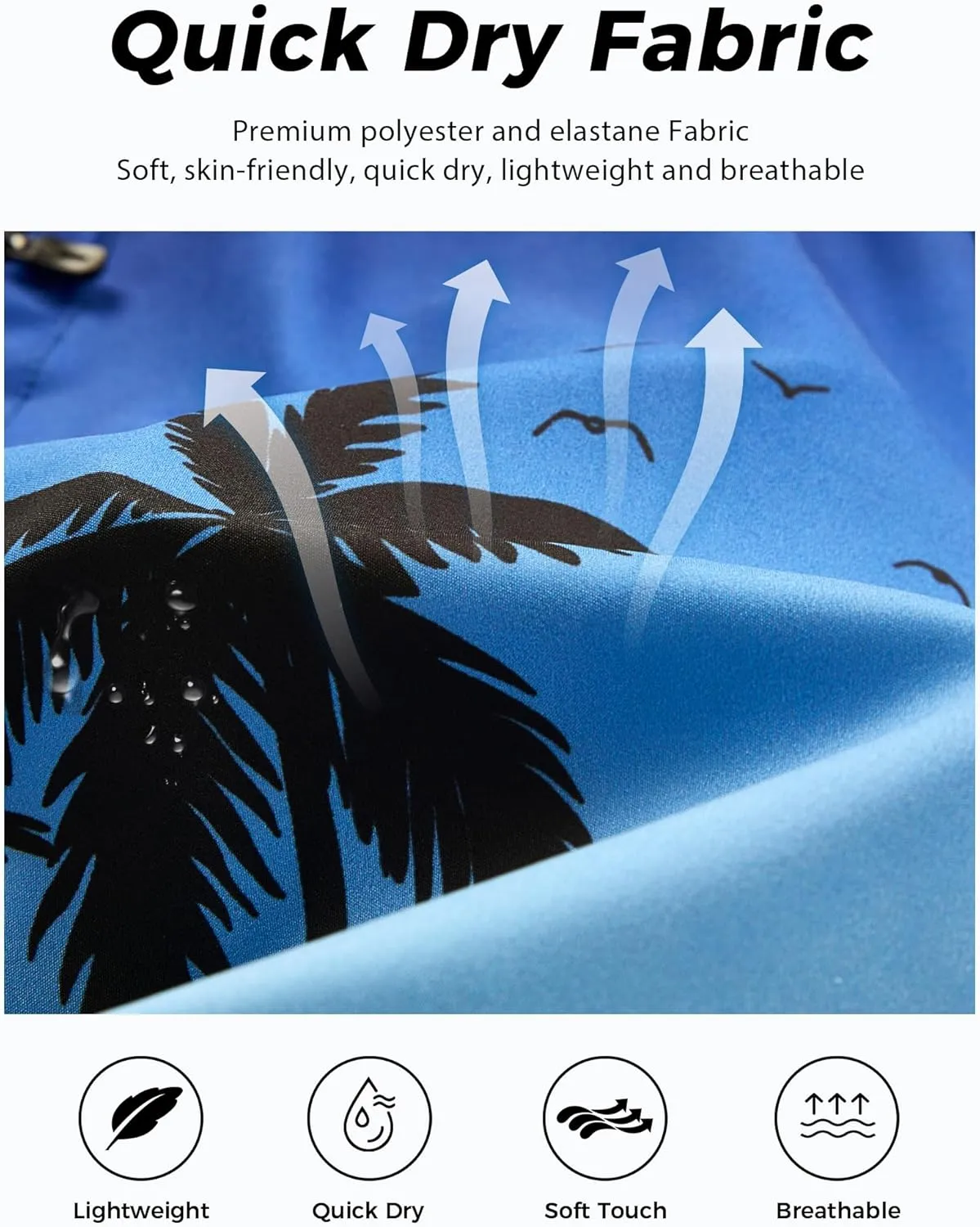 zeetoo Mens Swim Trunks with Compression Liner 9" Inseam Quick Dry Swim Shorts with Zipper Pockets Bathing Suit