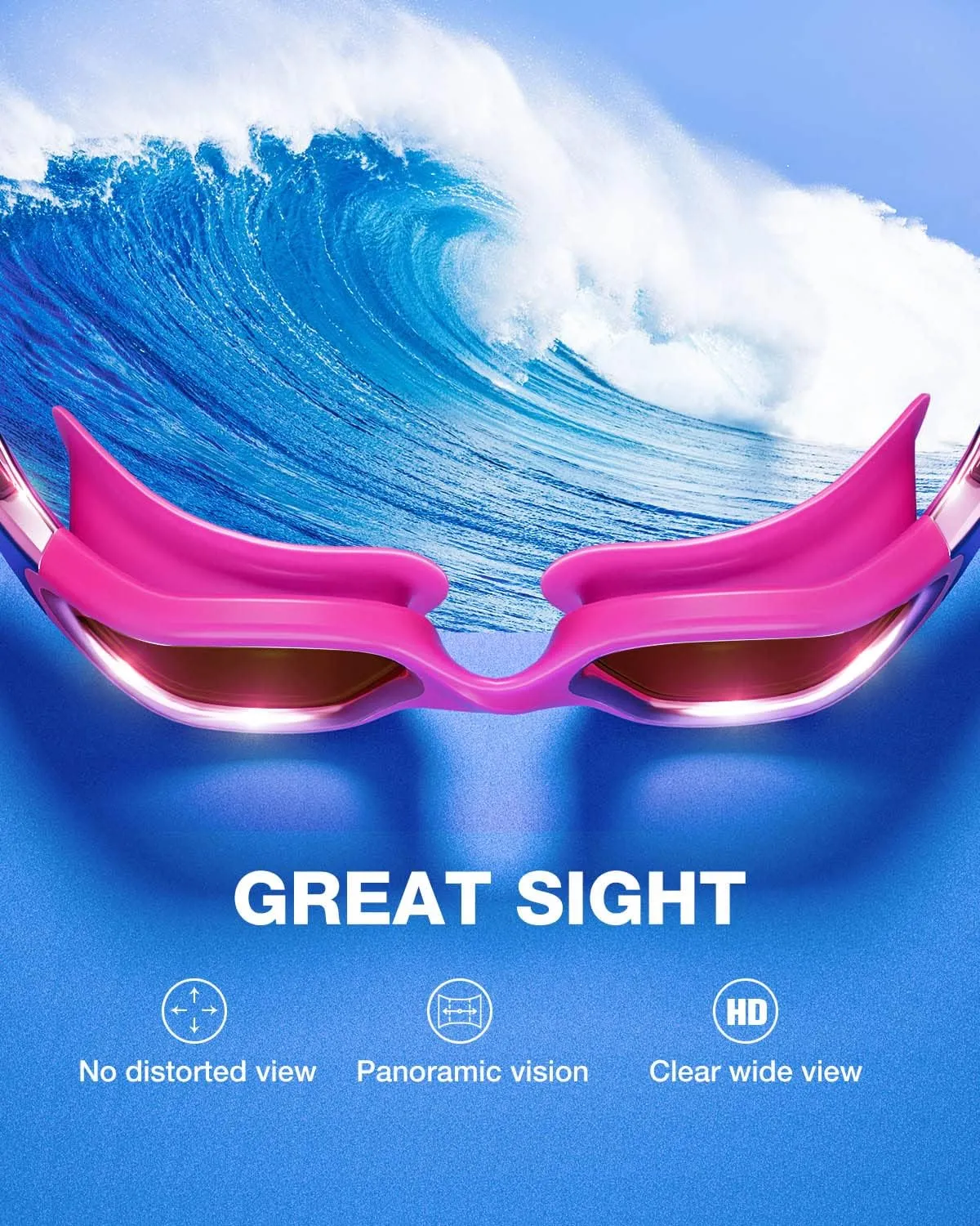 ZIONOR Kids Swim Goggles, G1MINI Ultra Photochromic Polarized Swimming Goggles Boys Girls