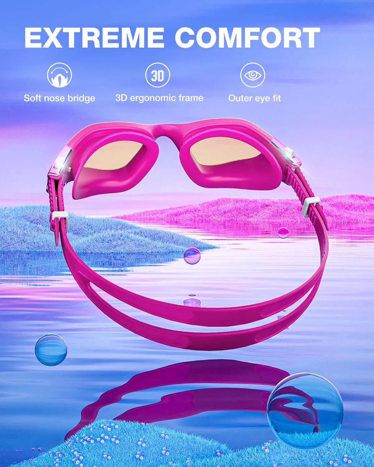 ZIONOR Kids Swim Goggles, G1MINI Ultra Photochromic Polarized Swimming Goggles Boys Girls