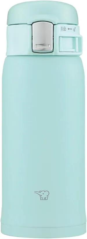 Zojirushi SM-SF36-AM Water Bottle, Direct Drinking [One-touch Open] Stainless Steel Mug, 12.2 fl oz (360 ml), Mint Blue