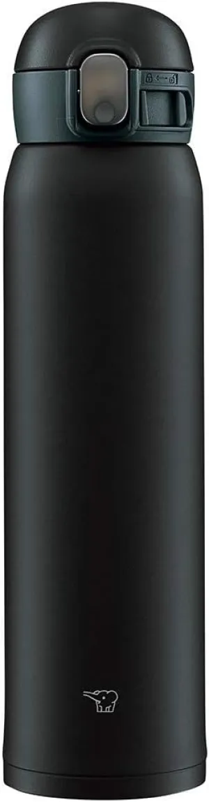 Zojirushi SM-WA60-BA Water Bottle, One-Touch Stainless Steel Mug, Seamless 0.60L Black