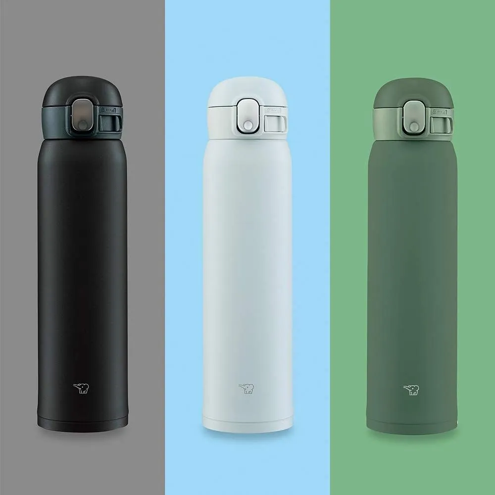 Zojirushi SM-WA60-BA Water Bottle, One-Touch Stainless Steel Mug, Seamless 0.60L Black